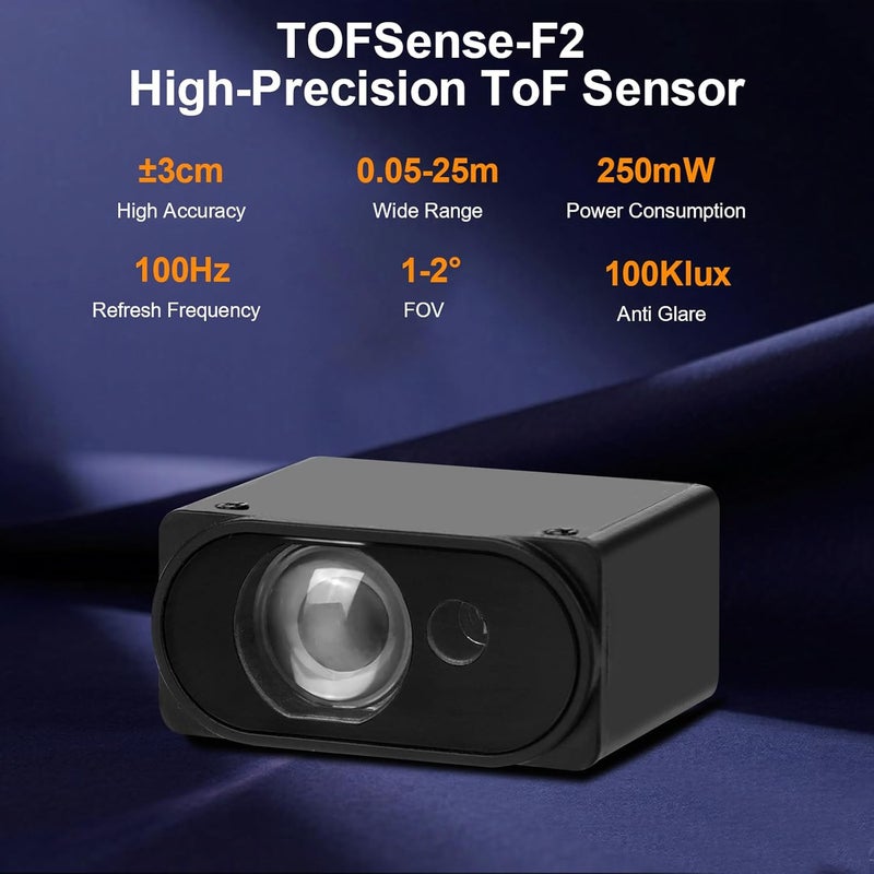 MakerHawk TOFSense-F2 Lidar Sensor 0.05-25m Range High Precision Single-Point Distance Sensor Compact Lightweight ToF Module with UART I2C IO Interface for Drone Robot A rduino Raspberry Pi Pixhawk Ardupilot - Image 2
